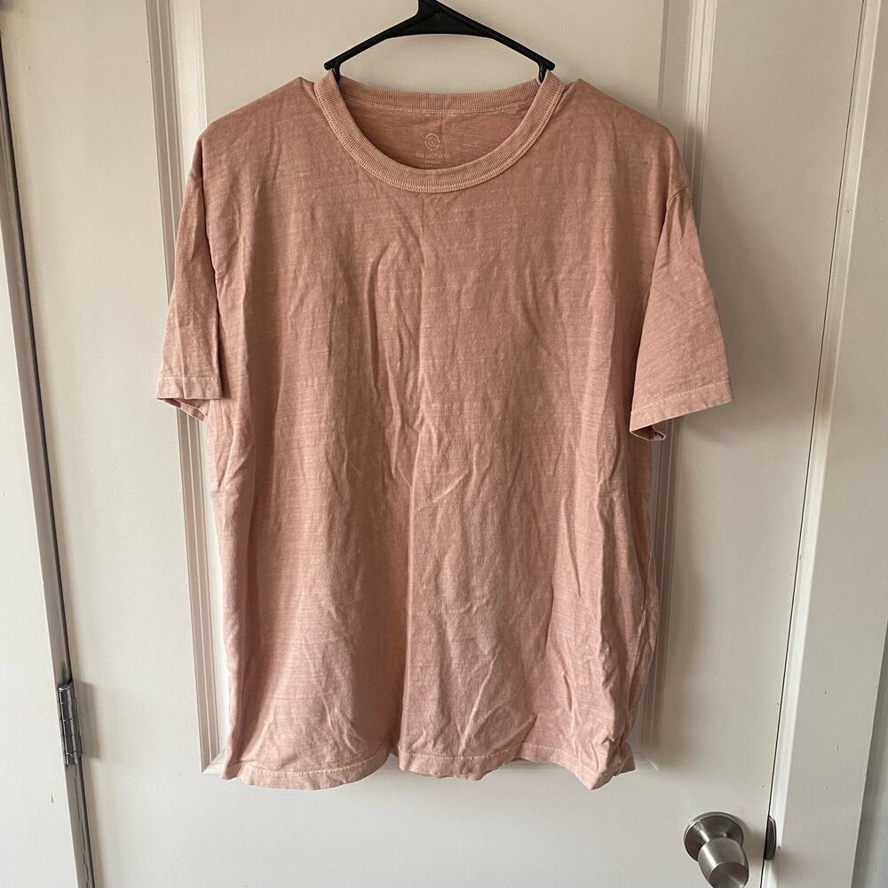 SKU California Men's Cotton T Shirt size M Light Pink Color Dyed Tee
